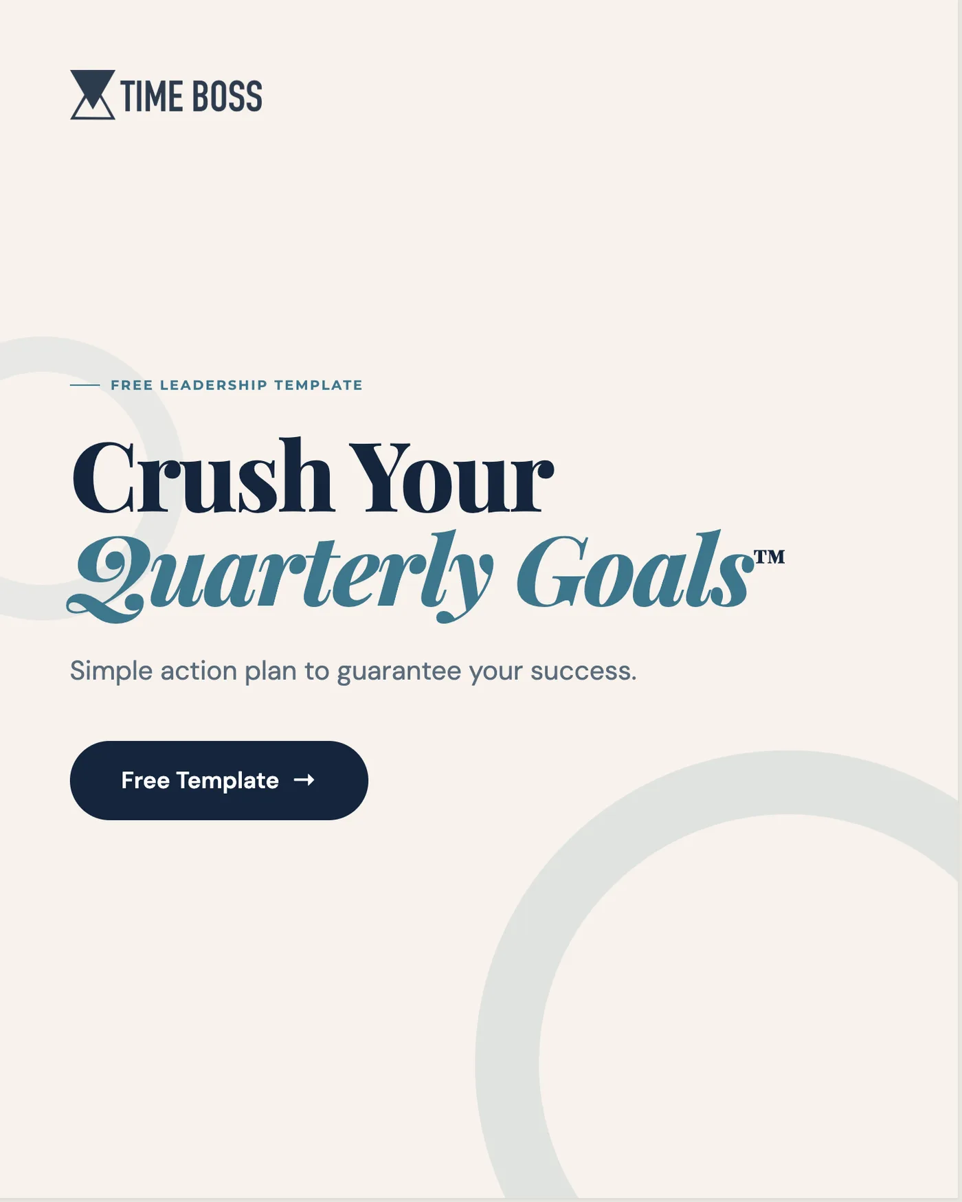Crush Your Quarterly Goals template cover